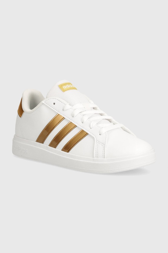 adidas sneakersy dziecięce GRAND COURT 2.0 imitacja skóry licowej biały GY2578
