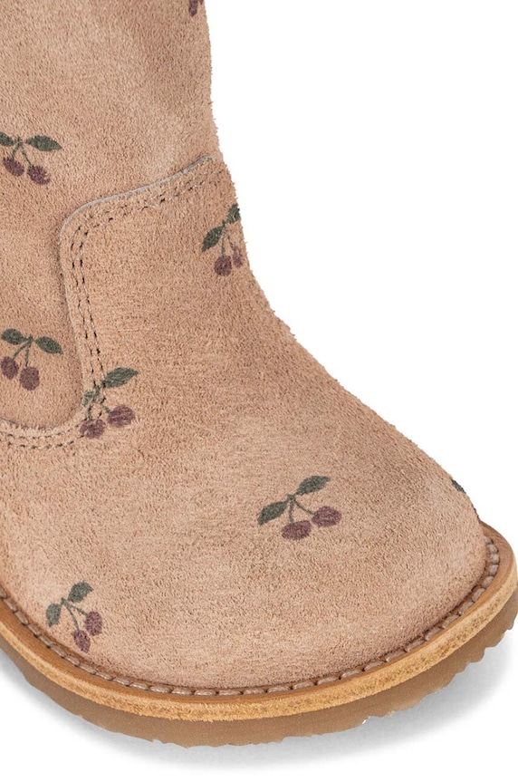Παιδικές μπότες σουέτ Konges Sløjd PIPPI PULL ON BOOT KS101280 πορτοκαλί AW24
