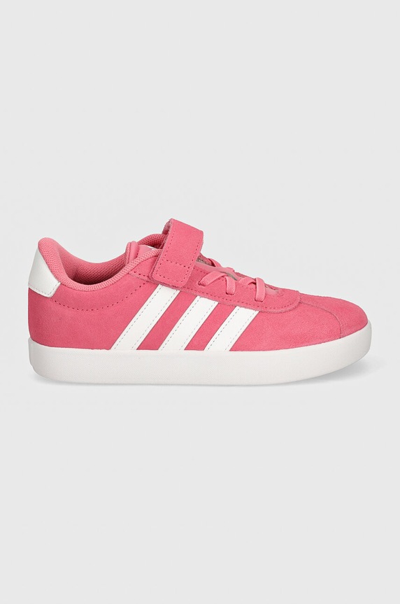adidas sneakersy zamszowe dziecięce VL COURT 3.0 EL C IH4954 różowy SS25