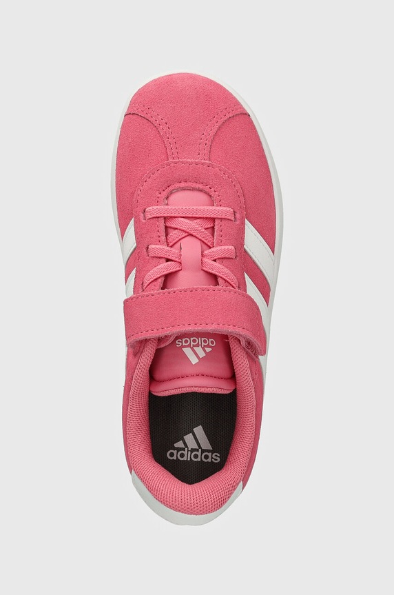 adidas sneakersy zamszowe dziecięce VL COURT 3.0 EL C różowy IH4954