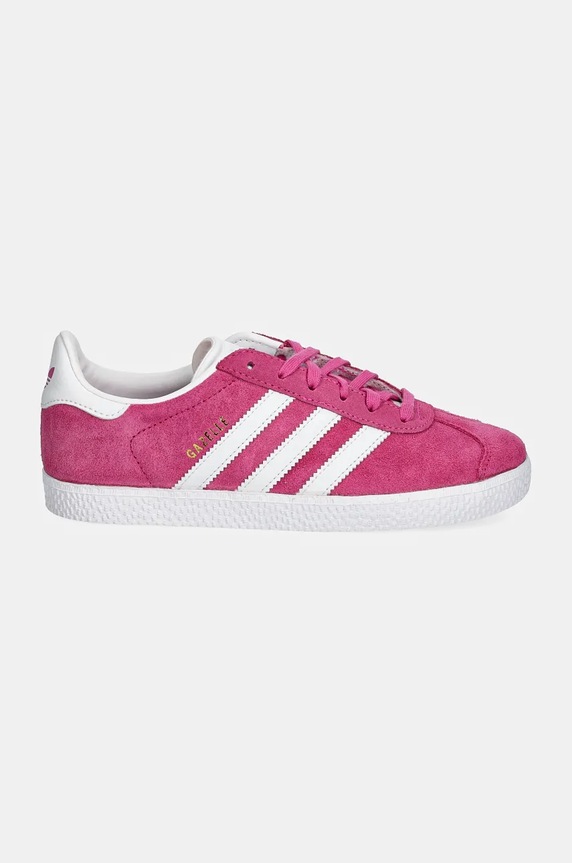 Dječje tenisice od brušene kože adidas Originals GAZELLE IF9801 roza AW24