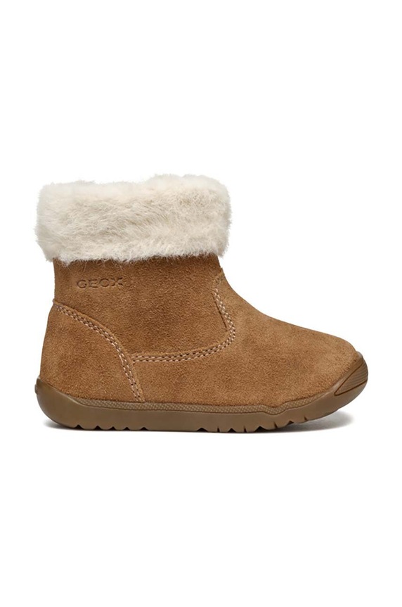 Dětské semišové sněhule Geox MACCHIA B464PC.00022. hnědá AW24