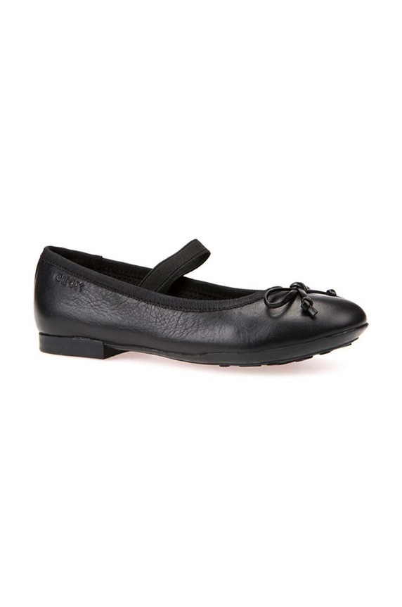 Geox baleriny skórzane dziecięce JR PLIE' czarny J3455B.00043.35.41