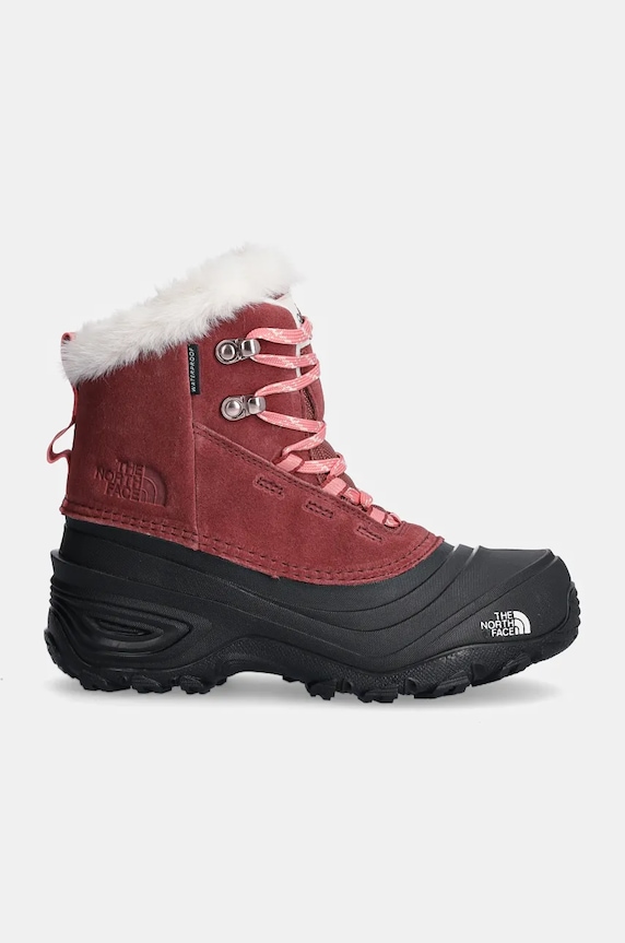 The North Face cizme de iarna copii SHELLISTA V LACE WP NF0A7W5X7I01 burgundia AW25