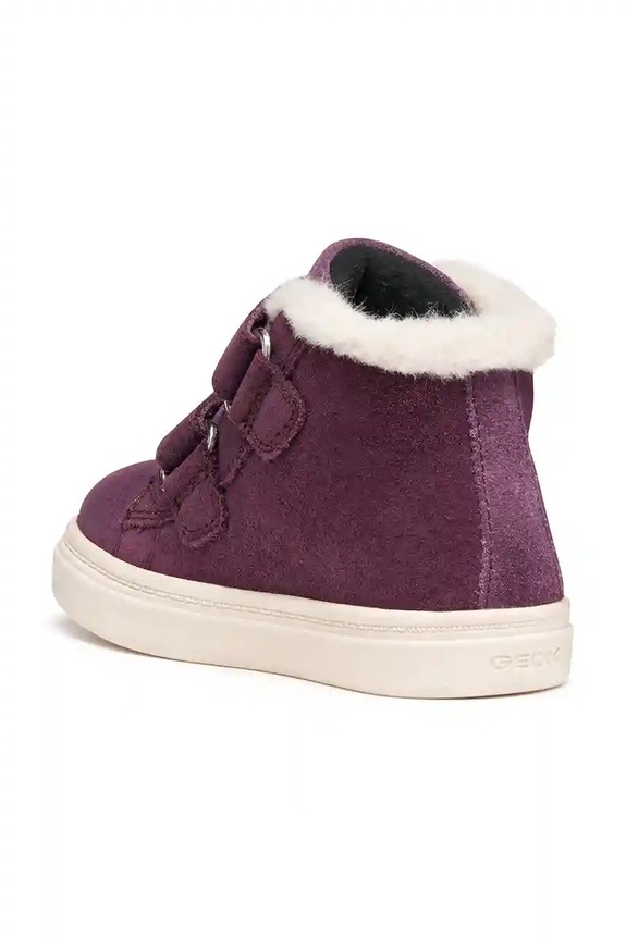 Geox buty zimowe zamszowe dziecięce NASHIK WPF fioletowy B465XA.00077.24.27