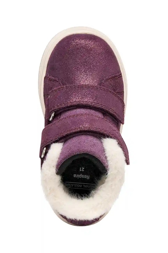 Geox buty zimowe zamszowe dziecięce NASHIK WPF B465XA.00077.24.27 fioletowy