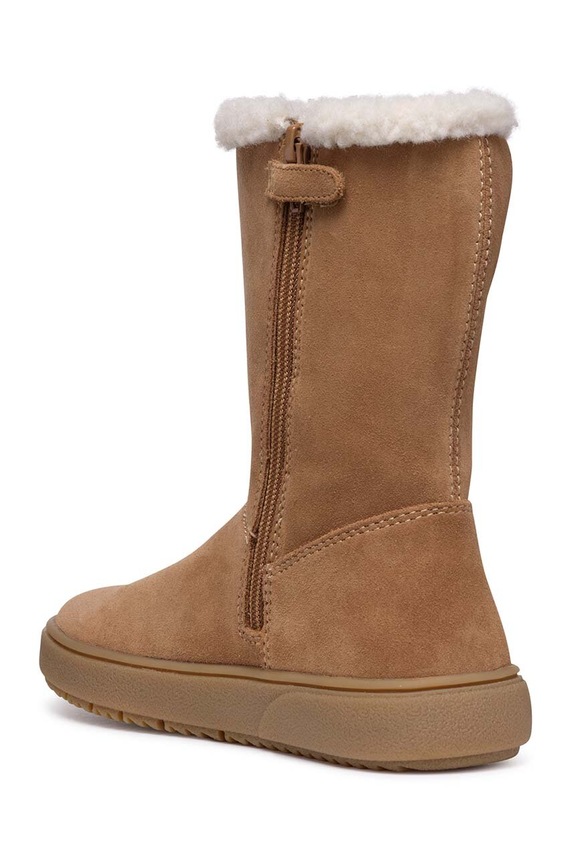 Дитячі замшеві зимові черевики Geox THELEVEN WPF коричневий J46HYA.00022.28.35