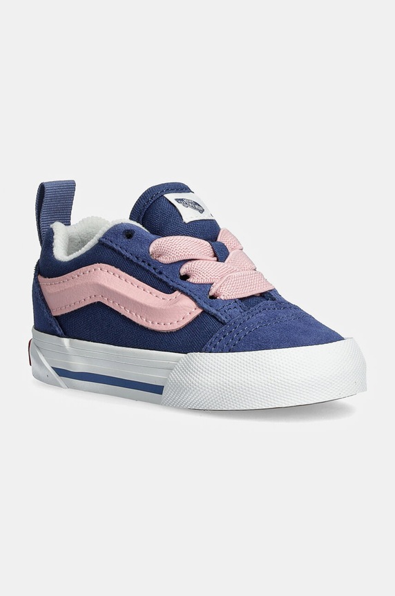 Kojenecké tenisky Vans Knu Skool Elastic Lace semišová kůže modrá VN000D0K5TU1