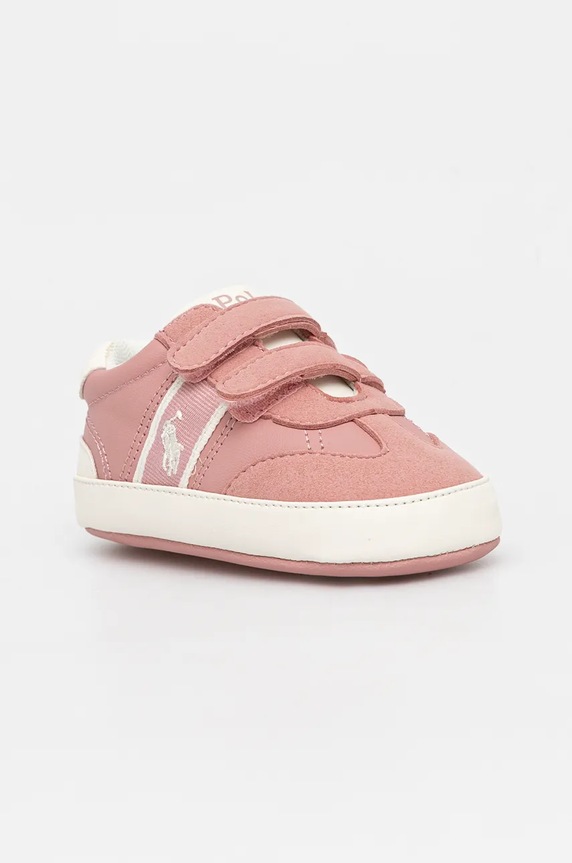 Παιδικά sneakers Polo Ralph Lauren HERITAGE COURT III T-TOE LAYETTE Βρεφικό προϊόν ροζ RL00988680