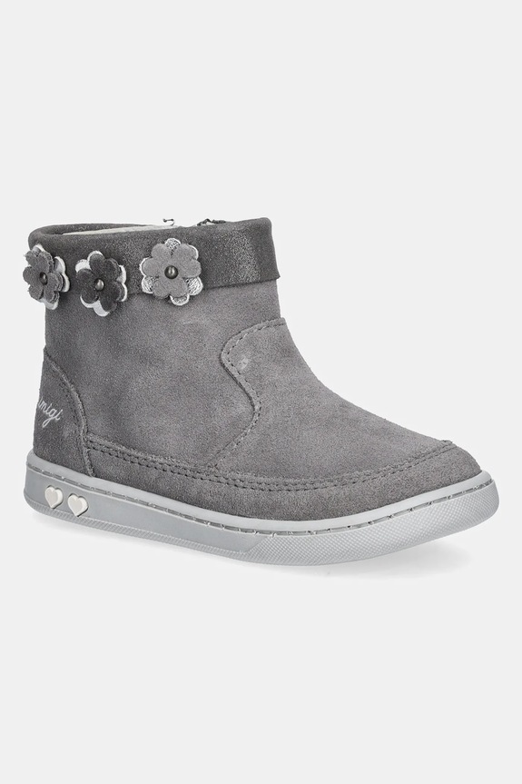 Primigi gyerek télicipő velúrból velúr bőr szürke 6902811
