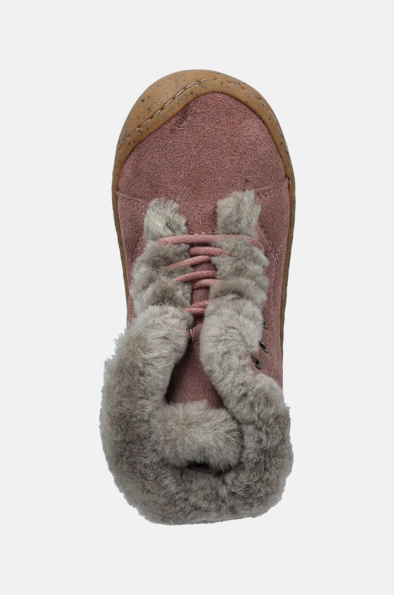 Froddo buty zimowe zamszowe dziecięce MINNI SUEDE LACES różowy G2110140.G.25.26