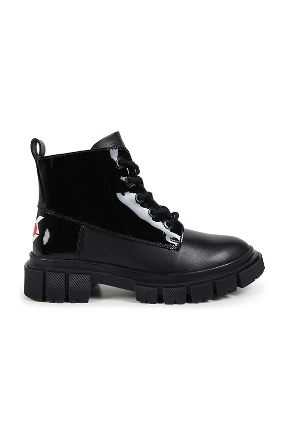 DÍVKA Dětské kožené workery Dkny D60878.32.35 černá