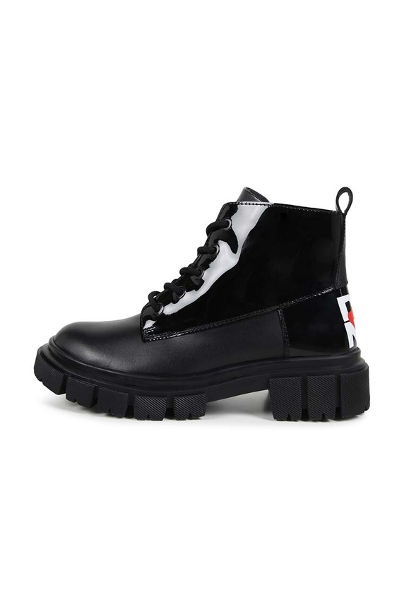 Dětské kožené workery Dkny černá D60878.32.35