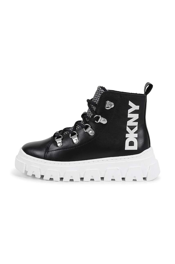 Dkny ghete din piele pentru copii negru D60879.36.39