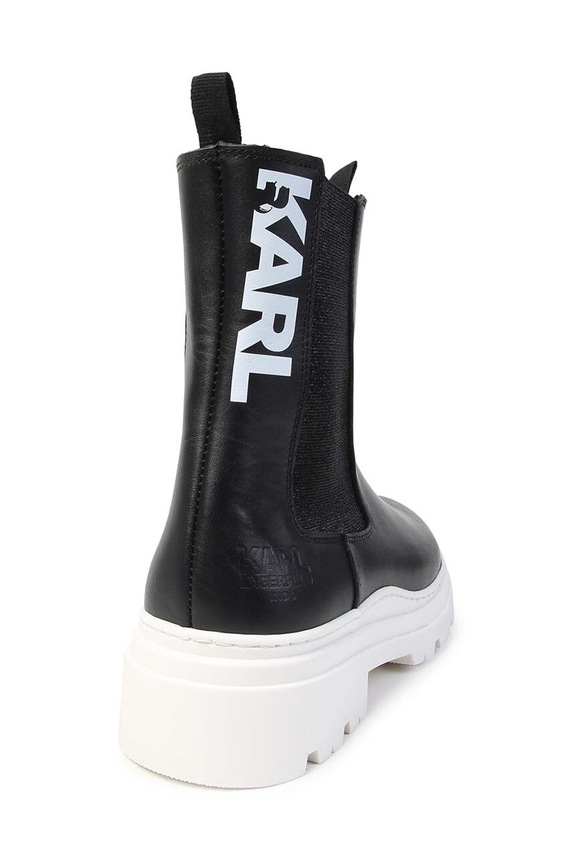 Djevojčice Dječje kožne gležnjače Karl Lagerfeld Z30308.28.35 crna