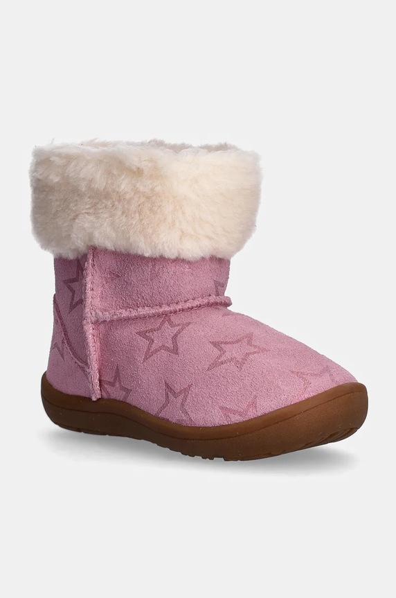 Detské semišové snehule UGG SAMMEE IRIDESCENSTARS zateplené ružová 1157633T.G
