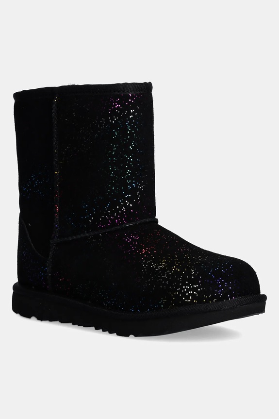 Dětské semišové sněhule UGG KIDS CLASSIC II SHIMMER SKY zateplené černá 1157708K