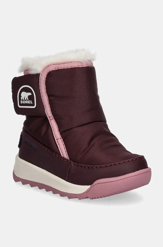 Sorel śniegowce dziecięce TODDLER WHITNEY II imitacja skóry licowej fioletowy 2101342.G