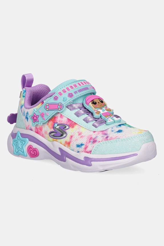Skechers sneakersy dziecięce SNUGGLE SNEAKS turkusowy 302214L