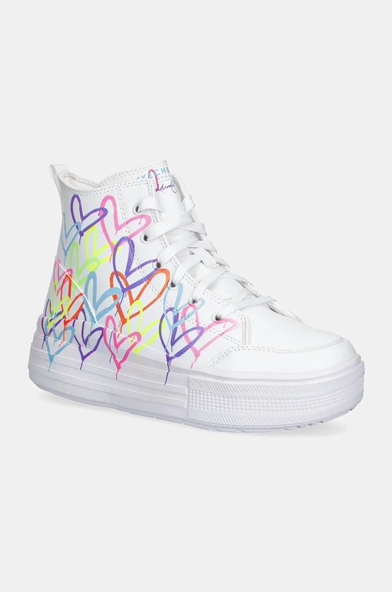 Dětské sneakers boty Skechers HYPERLIFT imitace kůže bílá 314075L