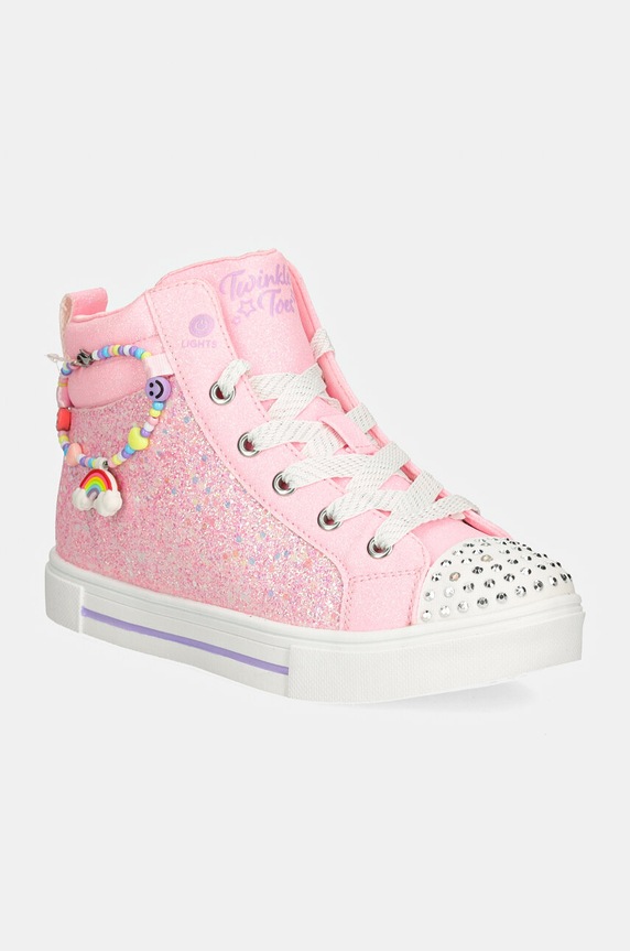 Skechers trampki dziecięce TWINKLE SPARKS wysoka różowy 314816L