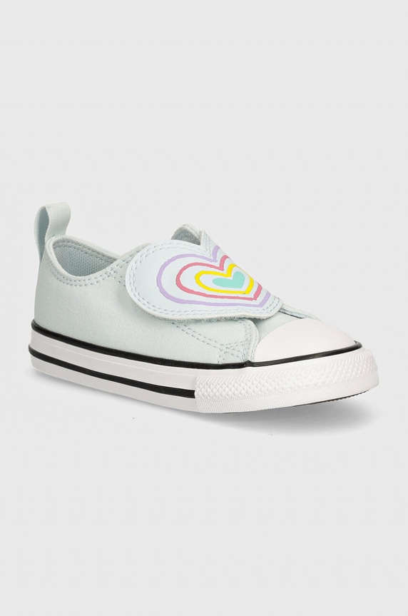 Converse tenisi copii CHUCK TAYLOR AS ONE STRAP mic de statură albastru A08380C