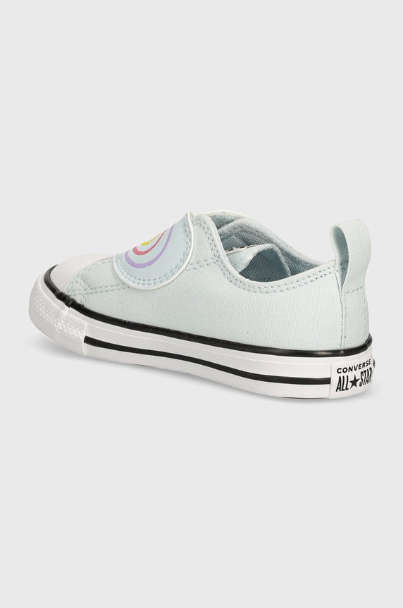 Fete Converse tenisi copii CHUCK TAYLOR AS ONE STRAP A08380C albastru