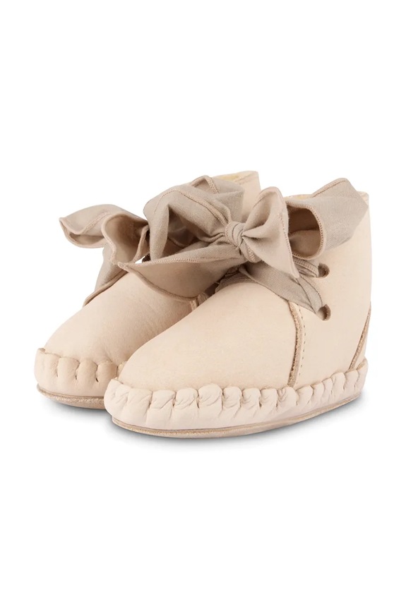 Fete Donsje incaltaminte din piele pentru bebelusi Pina Organza Booties 1019100. roz