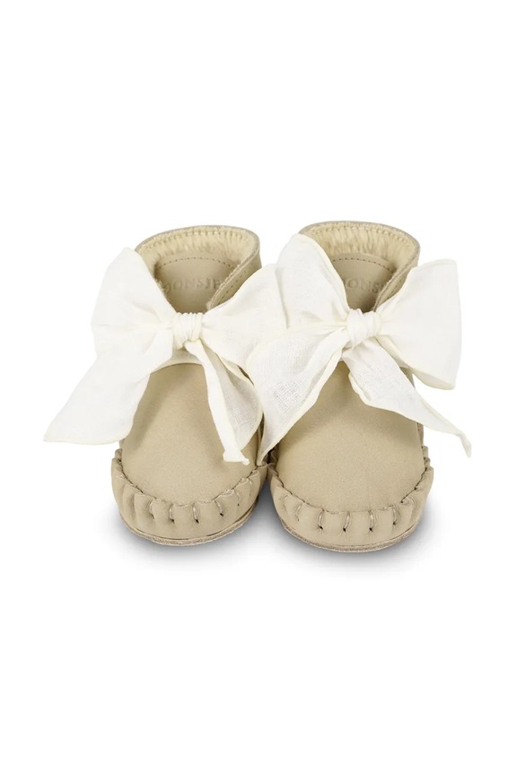 Шкіряні кросівки для немовлят Donsje Pina Organza Booties 1019100. бежевий AA00