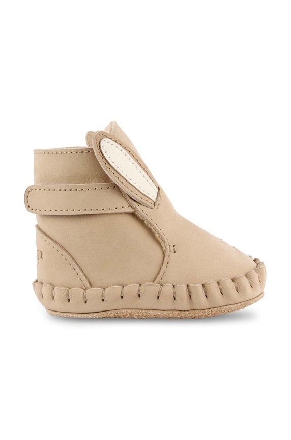 Шкіряні кросівки для немовлят Donsje Kapi Classic Booties Bunny 1028002. бежевий