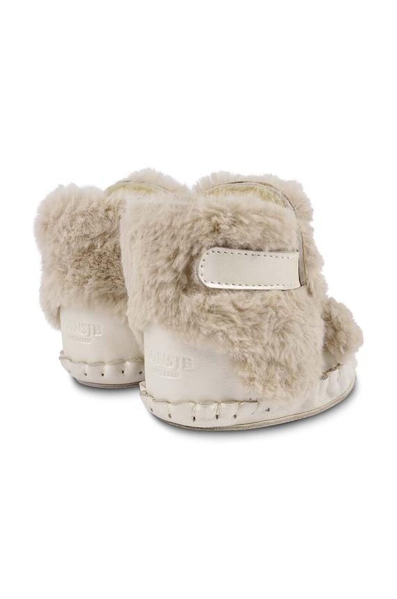 Fete Donsje pantofi pentru bebelusi Kapi Exclusive Booties Poodle 1028121. bej