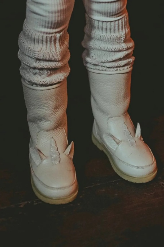 Dětské kožené zimní boty Donsje Wadudu Special Boots Unicorn zateplené růžová 2022109.29.33