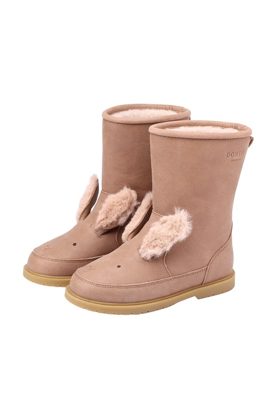 DÍVKA Dětské kožené zimní boty Donsje Wadudu Exclusive Boots Fluffy Bunny 2022110.29.33 růžová