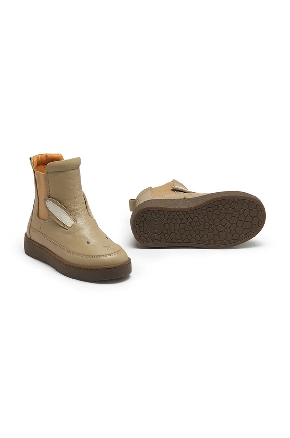 Donsje buty zimowe skórzane dziecięce Thuru Classic Boots Bunny brak zapięcia beżowy 2023806.22.28