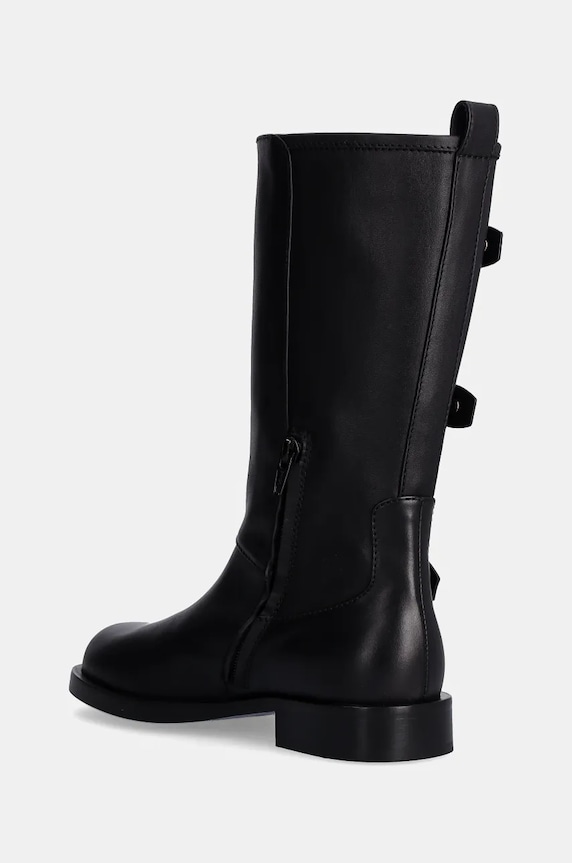 Dziewczynka Elisabetta Franchi botki skórzane F4A6.E0159.1251 czarny