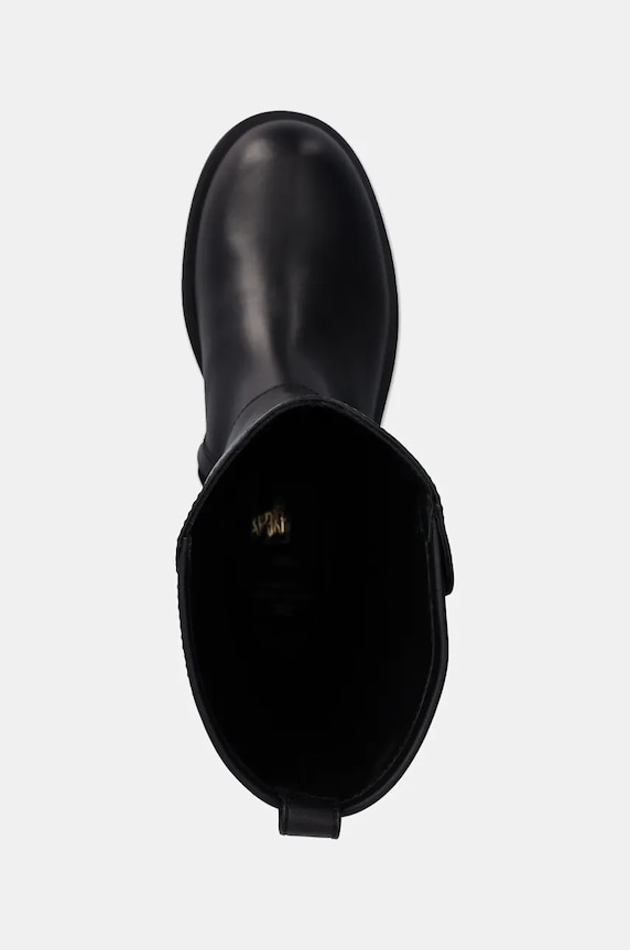 Elisabetta Franchi botki skórzane czarny F4A6.E0159.1251
