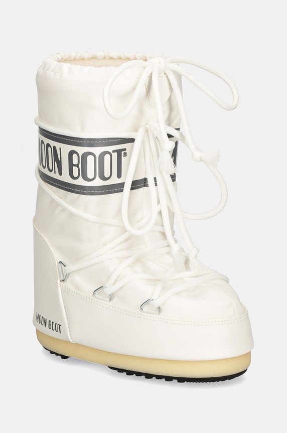 Dětské sněhule Moon Boot ICON NYLON textilní bílá 80D1400440