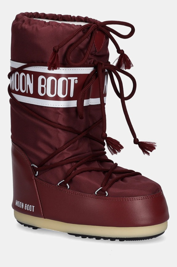 Moon Boot śniegowce dziecięce ICON NYLON syntetyczny bordowy 80D1400440