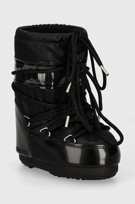 Moon Boot śniegowce dziecięce ICON GLANCE imitacja skóry licowej czarny 80D1401680