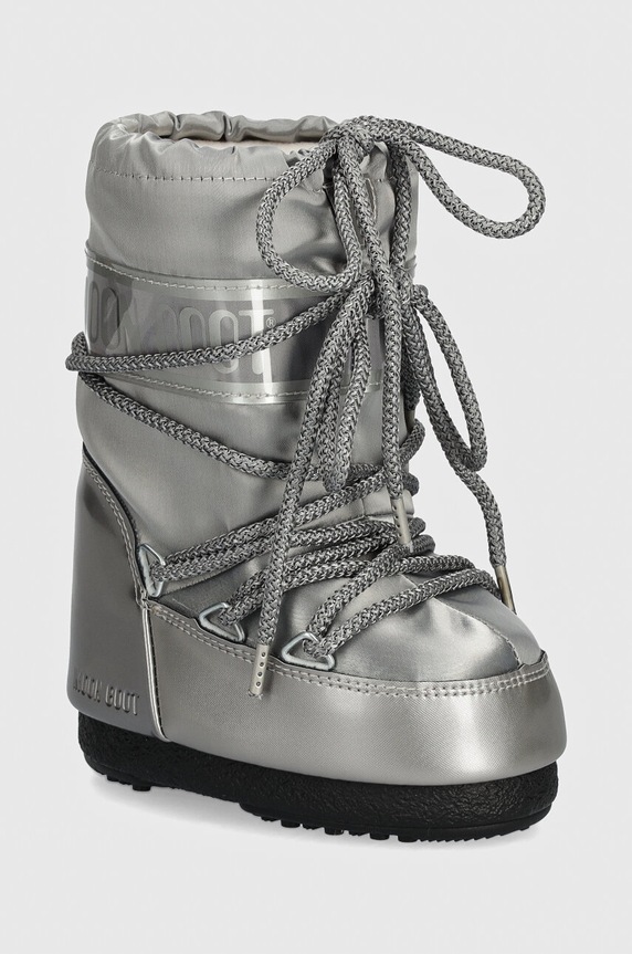 Дитячі чоботи Moon Boot ICON GLANCE з утепленням срібний 80D1401680