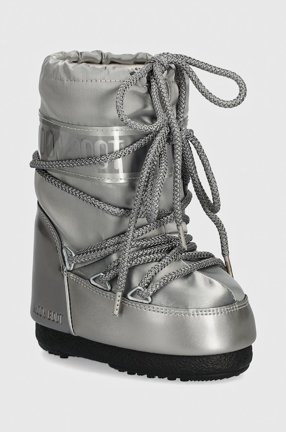 Дитячі чоботи Moon Boot ICON GLANCE з утепленням срібний 80D1401680