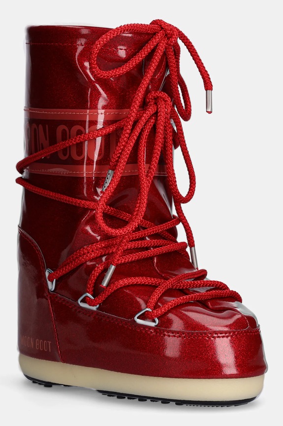 Detské snehule Moon Boot ICON JR GLITTER zateplené červená 80D3400290