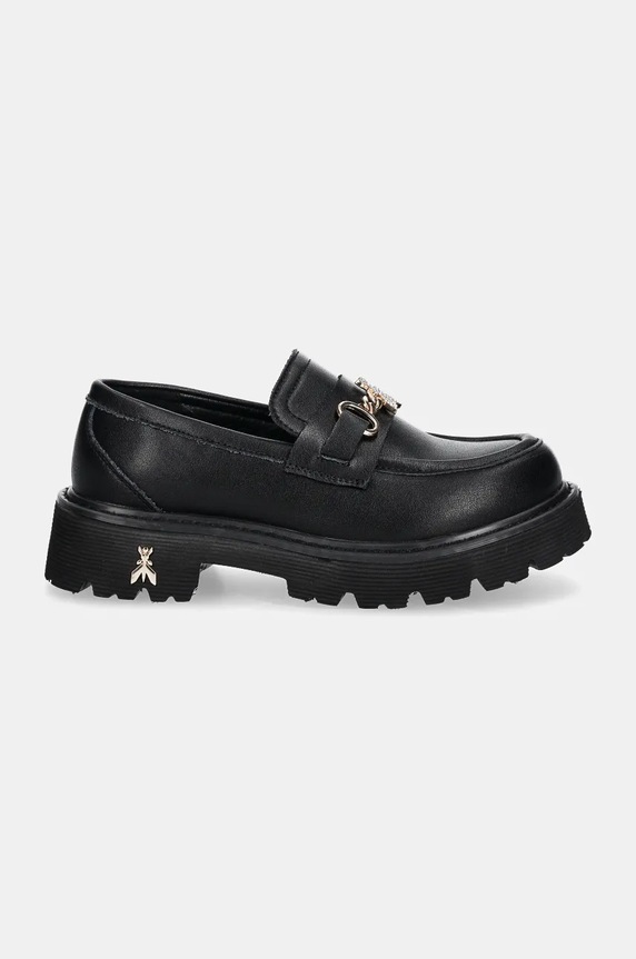 Patrizia Pepe Girl mokasyny skórzane PPJ881.31.34 czarny AW24