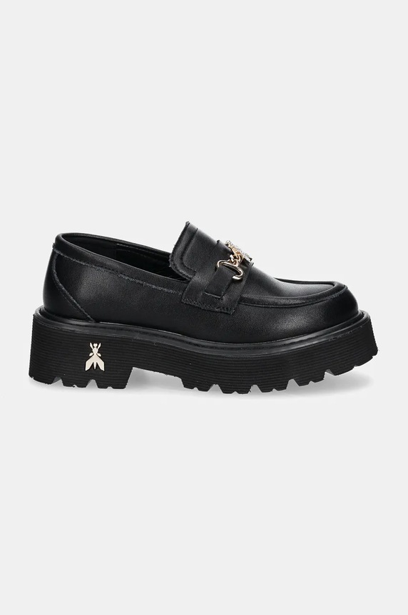 Patrizia Pepe Girl mokasyny skórzane PPJ881.35.41 czarny AW24