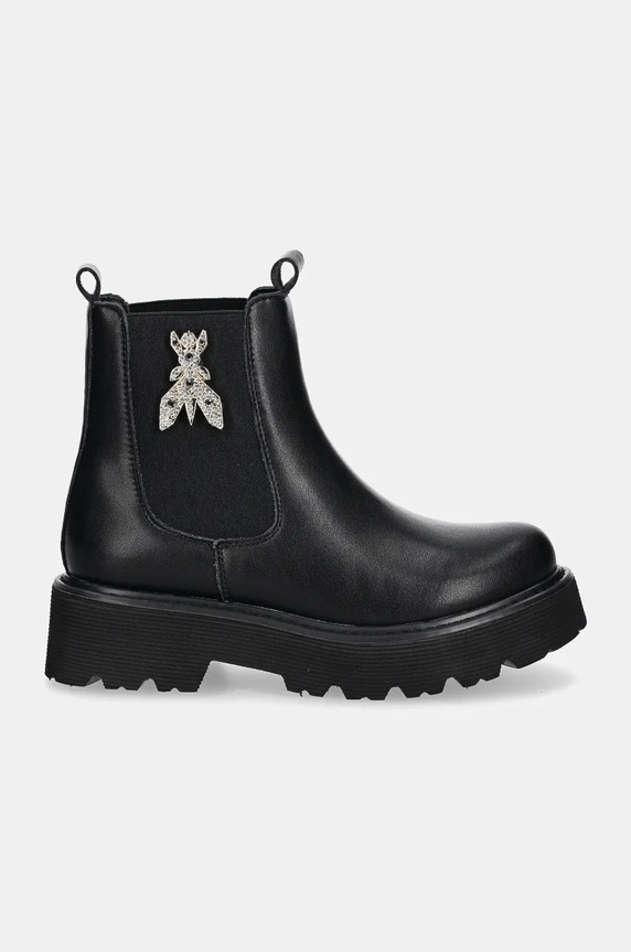 Kožené boty Patrizia Pepe Girl PPJ885.35.41 černá AW24