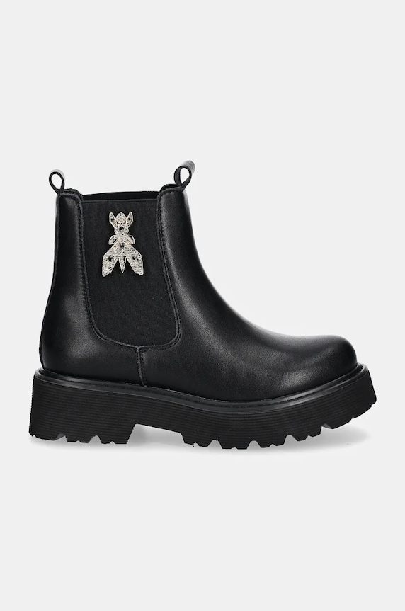 Kožené boty Patrizia Pepe Girl PPJ885.35.41 černá AW24