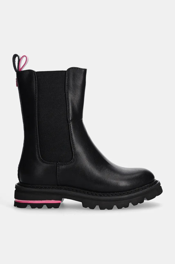 Kožené kotníkové boty Patrizia Pepe Girl PPJ891.31.34 černá AW24