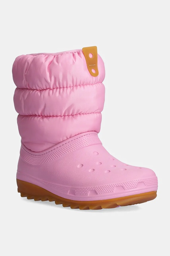 Παιδικές μπότες χιονιού Crocs CLASSIC NEO PUFF BOOT συνθετικό ροζ 207684.G.CLASSIC.NEO.PU