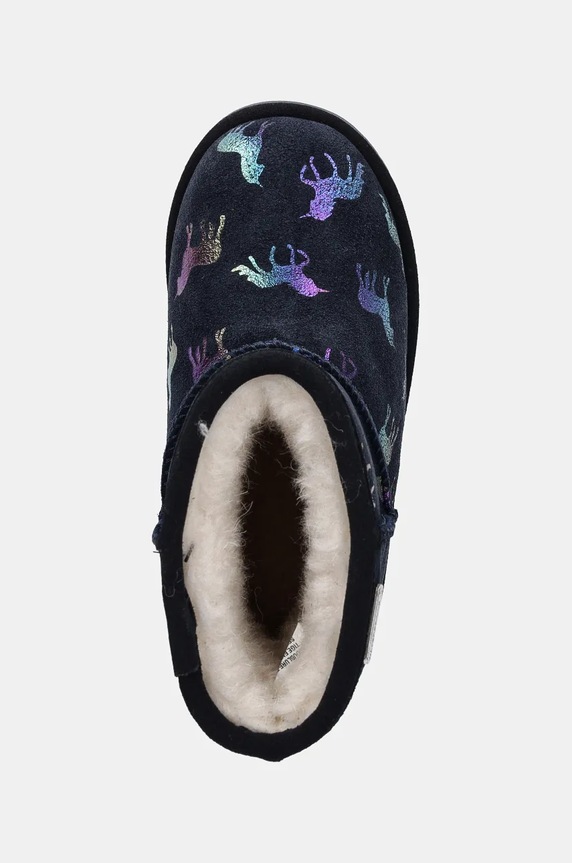 Emu Australia stivali da neve bambini Rainbow Unicorn Brumby blu navy K12373.Rai