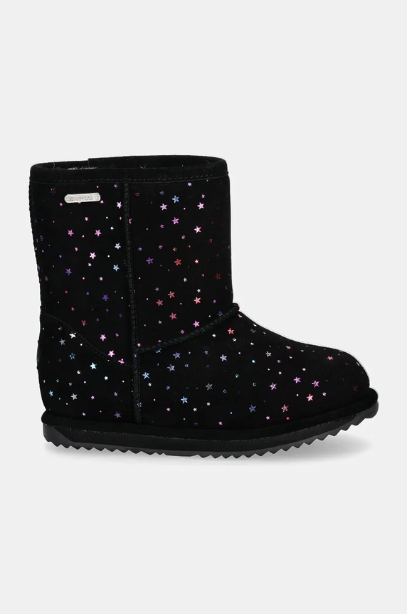 Dětské semišové sněhule Emu Australia Sparkle Brumby K13100.Spa černá AW24